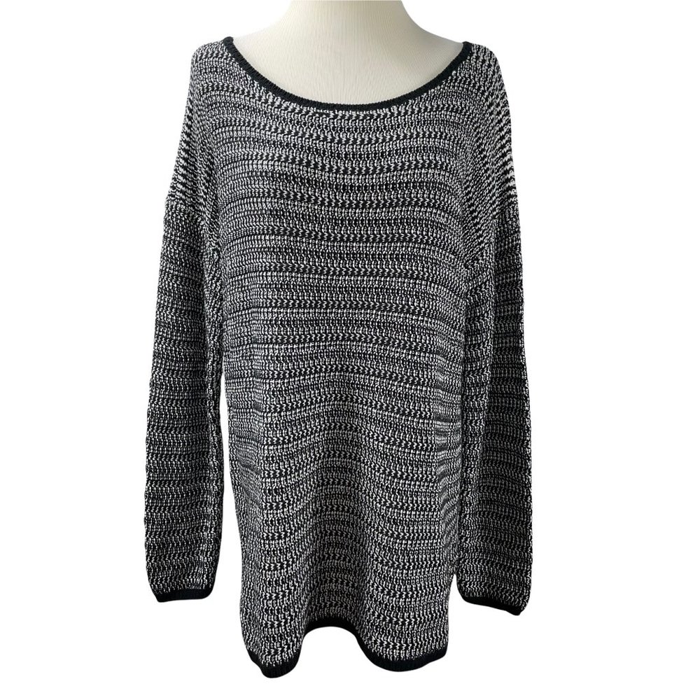 Joie Long Chunky Knit Cotton Blend Sweater Size L Comfy Oversized Tunic